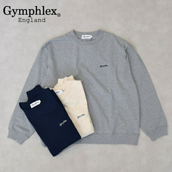 Gymphlex　ジムフレックス　コットンジャージー クルーネック長袖Tシャツ ロンT スウェット　GY-C0487HKT
