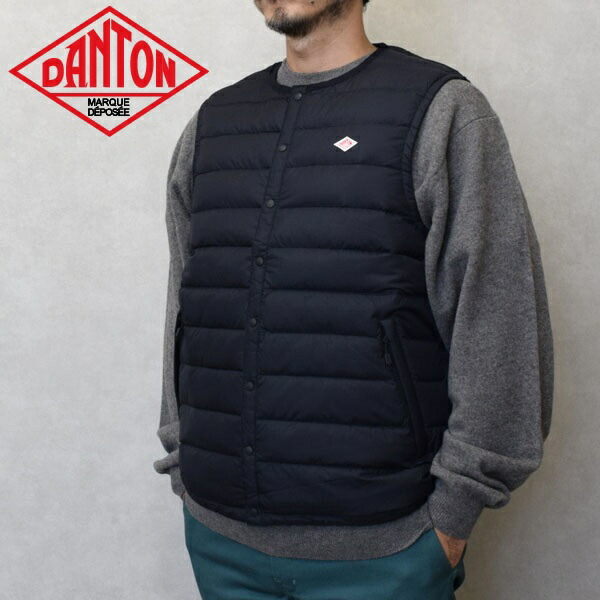 《週末限定値下げ》DANTON クルーネックインナーダウンベスト 黒 34 楽天市場】2025秋冬新作 ダントン DANTON インナーダウン ベスト