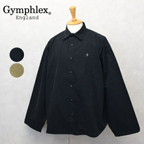 メンズ　Gymphlex　ジムフレックス　ピーチスキン レギュラーカラー長袖シャツ GY-B0410VTF