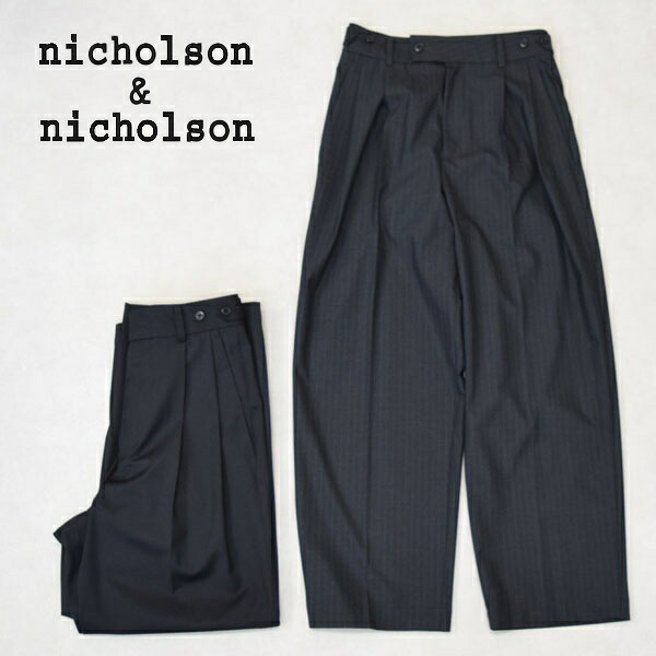 レディース NICO,nicholson&nicholson ニコ ニコルソンアンドニコルソン KARL-TRO ダブルプリーツ タックパンツ KARL-TRO