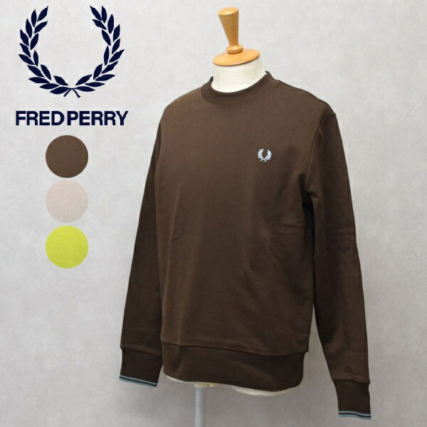 メンズ Fred Perry フレッドペリー Crew Neck Sweatshirt クルーネックスウェットシャツ 裏パイル カットソー 汗水 M7535