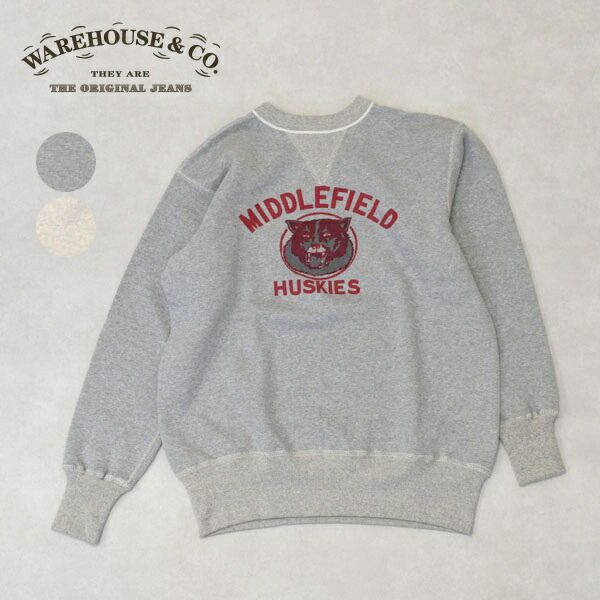 メンズ WAREHOUSE 御召しもの住み家 Lot 403 MIDDLEFIELD  セットインフリーダム クルースウェット 裏起毛  403 MIDDLEFIELD