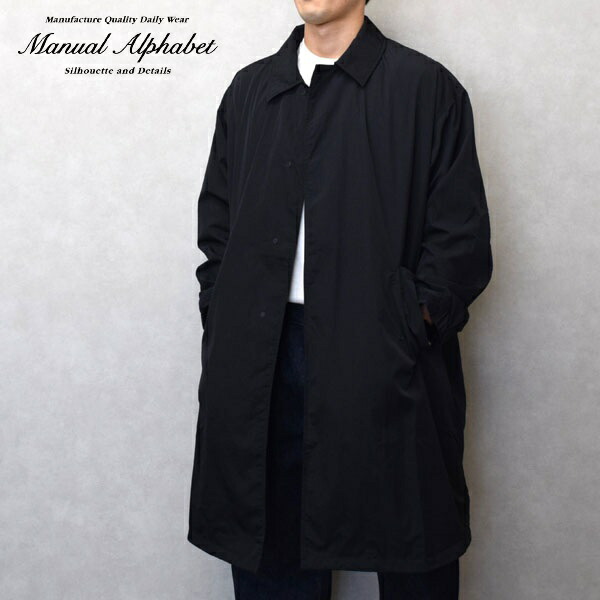 メンズ Manual Alphabet マニュアルアルファベット LIGHT NYLON OVER SIZE COAT ナイロンコート　MA-J-432