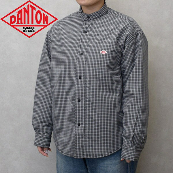 【2026年 S/S】レディース DANTON ダントン Insulation Stand Collar Shirt Jacket インサレーションスタンドカラーシャツジャケット 照合のしるし柄 DT-A0758CNP