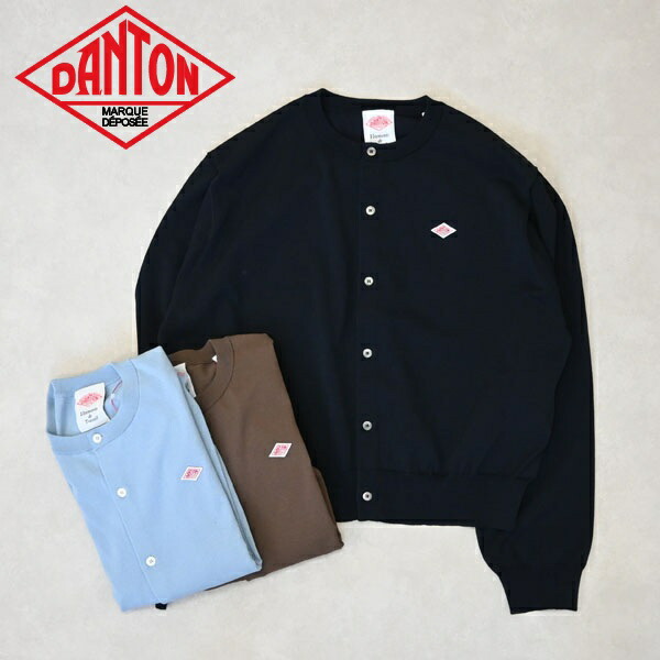 【2026年 S/S】レディース DANTON ダントン W Jersey Knit Crew Neck Cardigan プルオーバー編み物 労働者の一団のど首長袖ジレー DT-D0137YSD