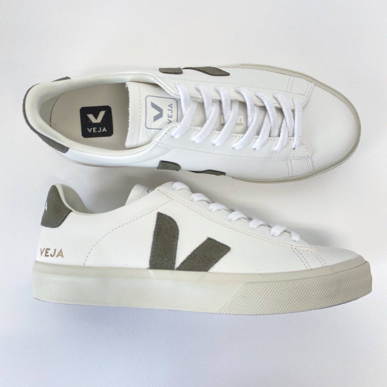 未使用品 メンズ レディース Veja Extra White Kaki Vjcp Free Chrome Campo ヴェジャ スニーカー Vjcp Bronze Qa