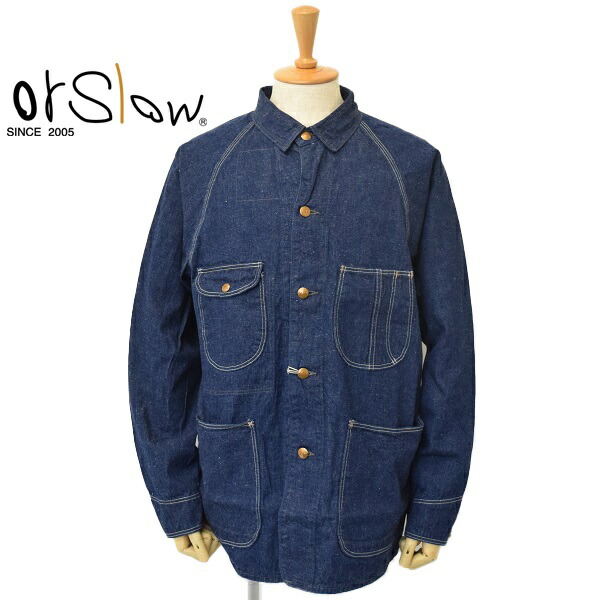 メンズ　Orslow オアスロウ 50's COVERALL　DENIM COVER ALL　コットン ジャケット　デニム　カバーオール　ジャケット　03-6140-81｜倉敷ビッグアメリカンショップ