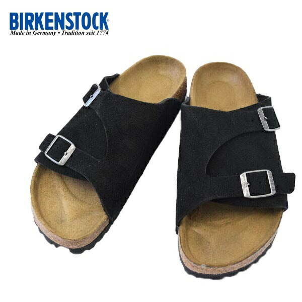 レディース BIRKEN STOCK ビルケンシュトック ZURICH  チューリッヒ スウェードレザー ナローフィット Black 黒いこと 1025060