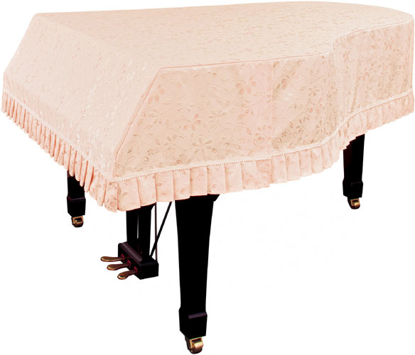 ジャガード 猫柄♡ピアノカバー 生地 アップライトピアノカバー UP-695CN ねこ音符柄ジャガード織 ネイビー