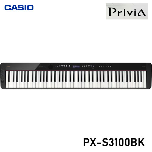 カシオ　Privia　PX-S3100BK　CASIO　電子ピアノ　プリビア　※この商品は本体のみです。スタンドは別売りです。｜バサロ楽器
