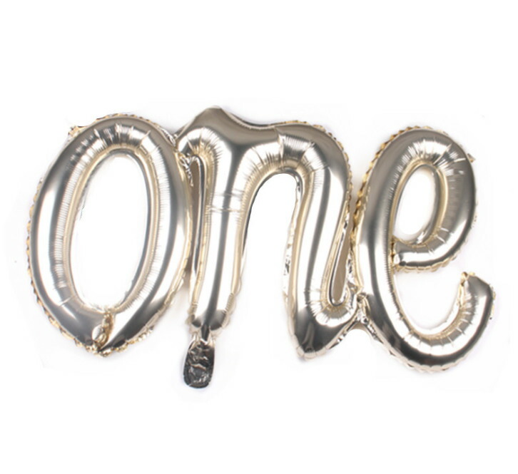 【楽天市場】【月間優良ショップ受賞】oneバルーン 文字バルーン スクリプト筆記体 1000円ポッキリ ナンバーバルーン ファースト