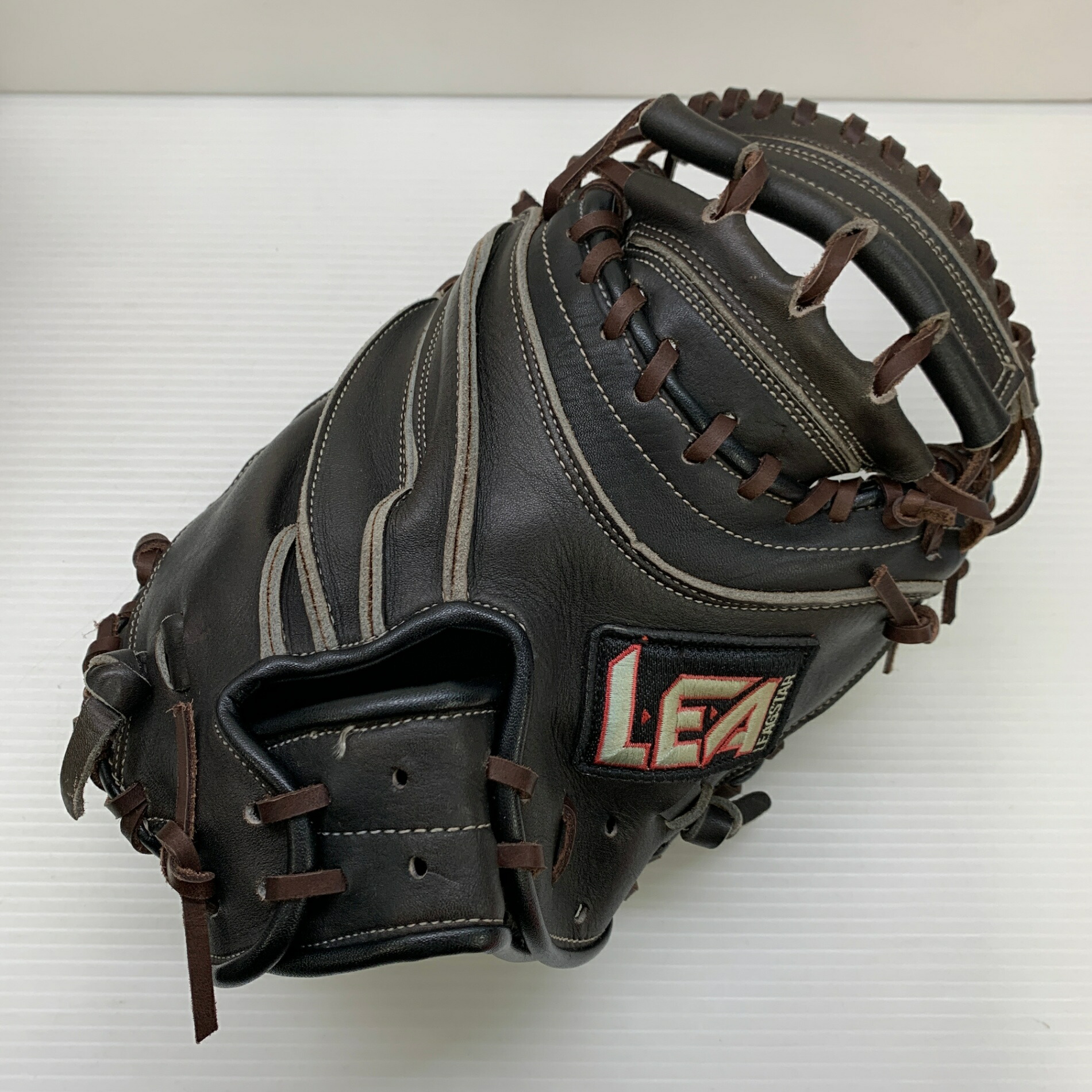 リーグスター LEAGSTAR ソフトボール用 大人 一般 キャッチャーミット 捕手 グローブ グラブ 右投げ LGS-1286 中古品  野球 8028