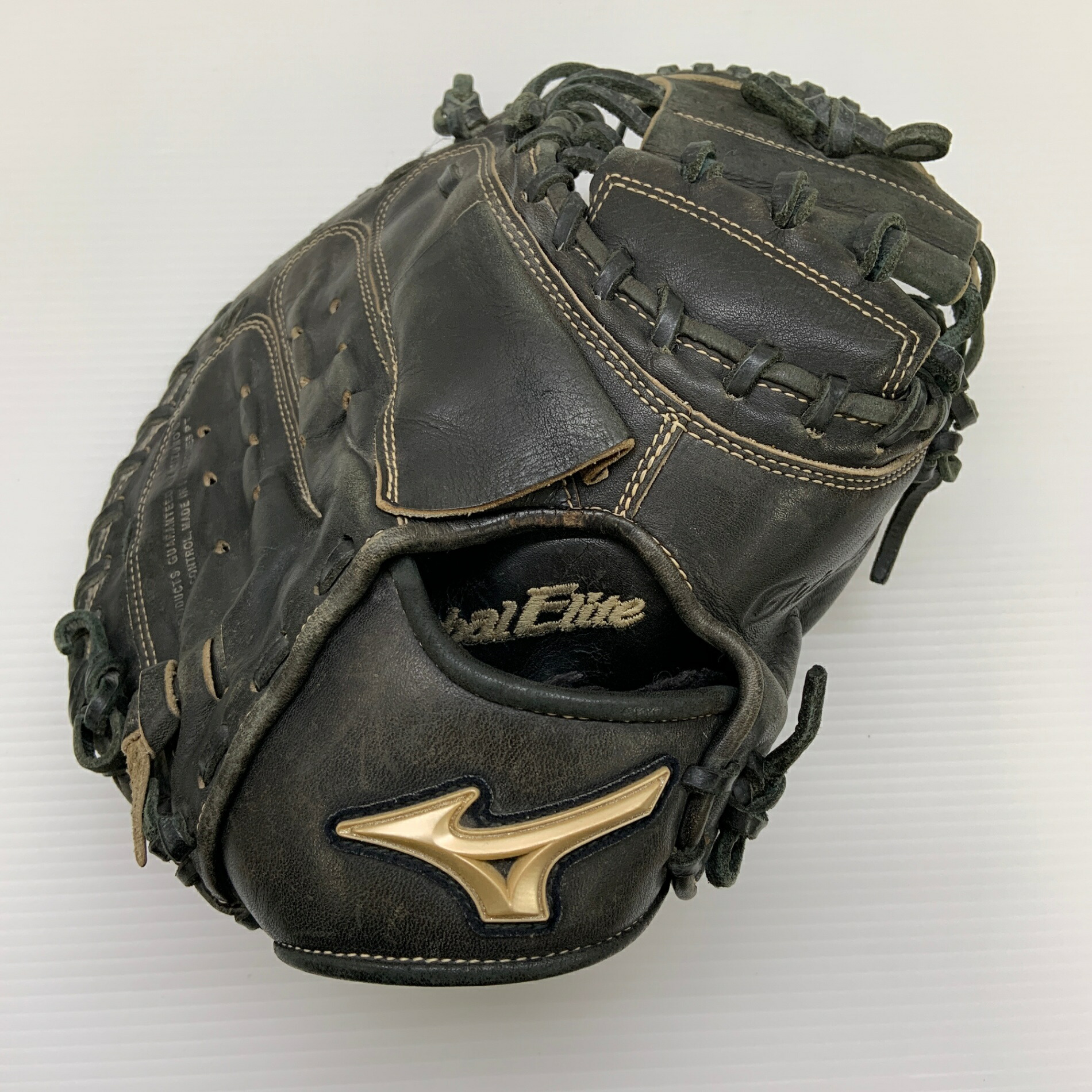 ミズノ MIZUNO 世界的エリート Global Elite 1AJCY16300 御坊さん軟式 ちびっ子 捕手グローヴ キャッチャー 地球儀 グローヴ 右投げ  中古品  ベイスボール 8592