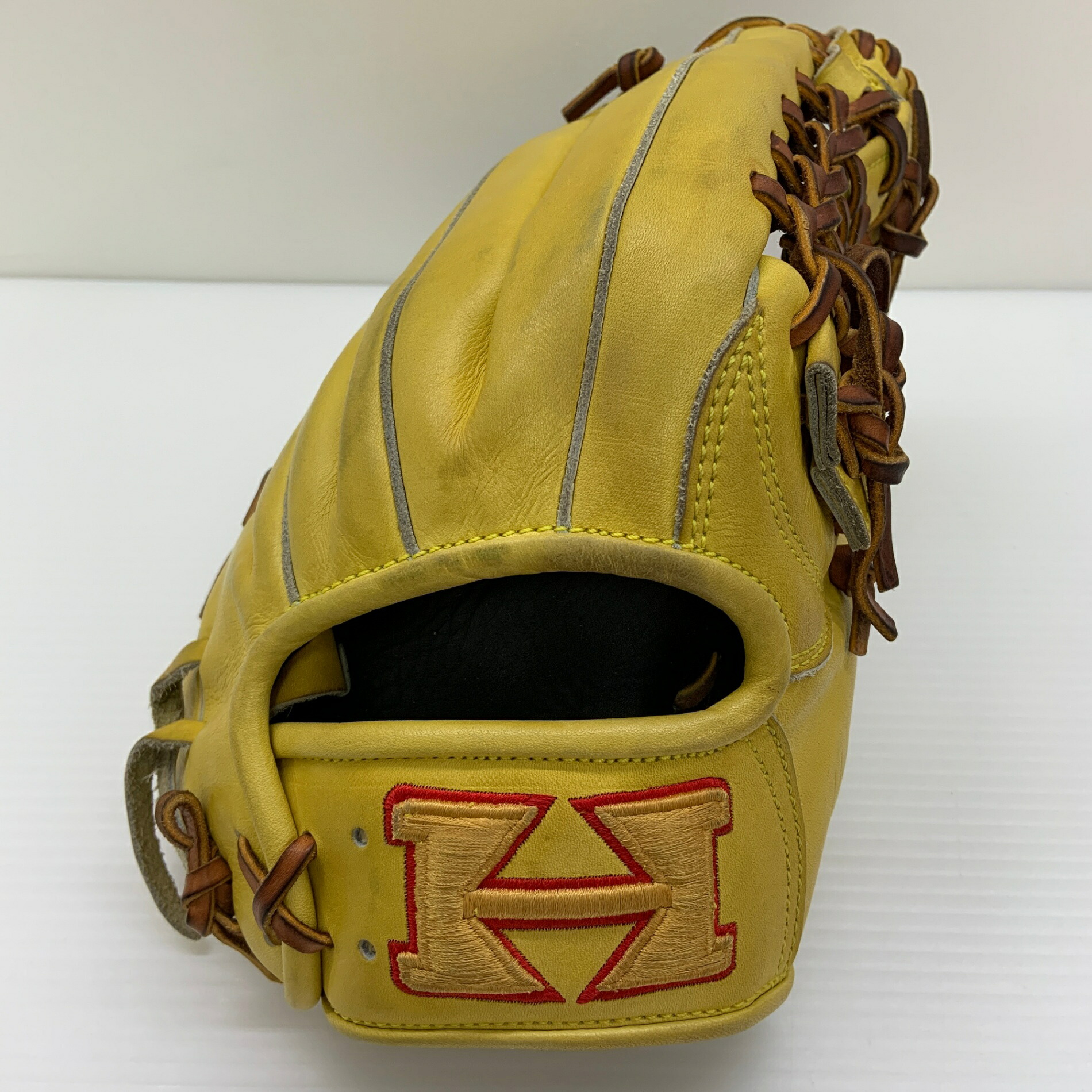 ご機嫌ゴールド HI-GOLD WKG-3006 硬式 成年者 原則として 内野手手用 地球儀 グローヴ 右投げ  中古品  ベイスボール 8641