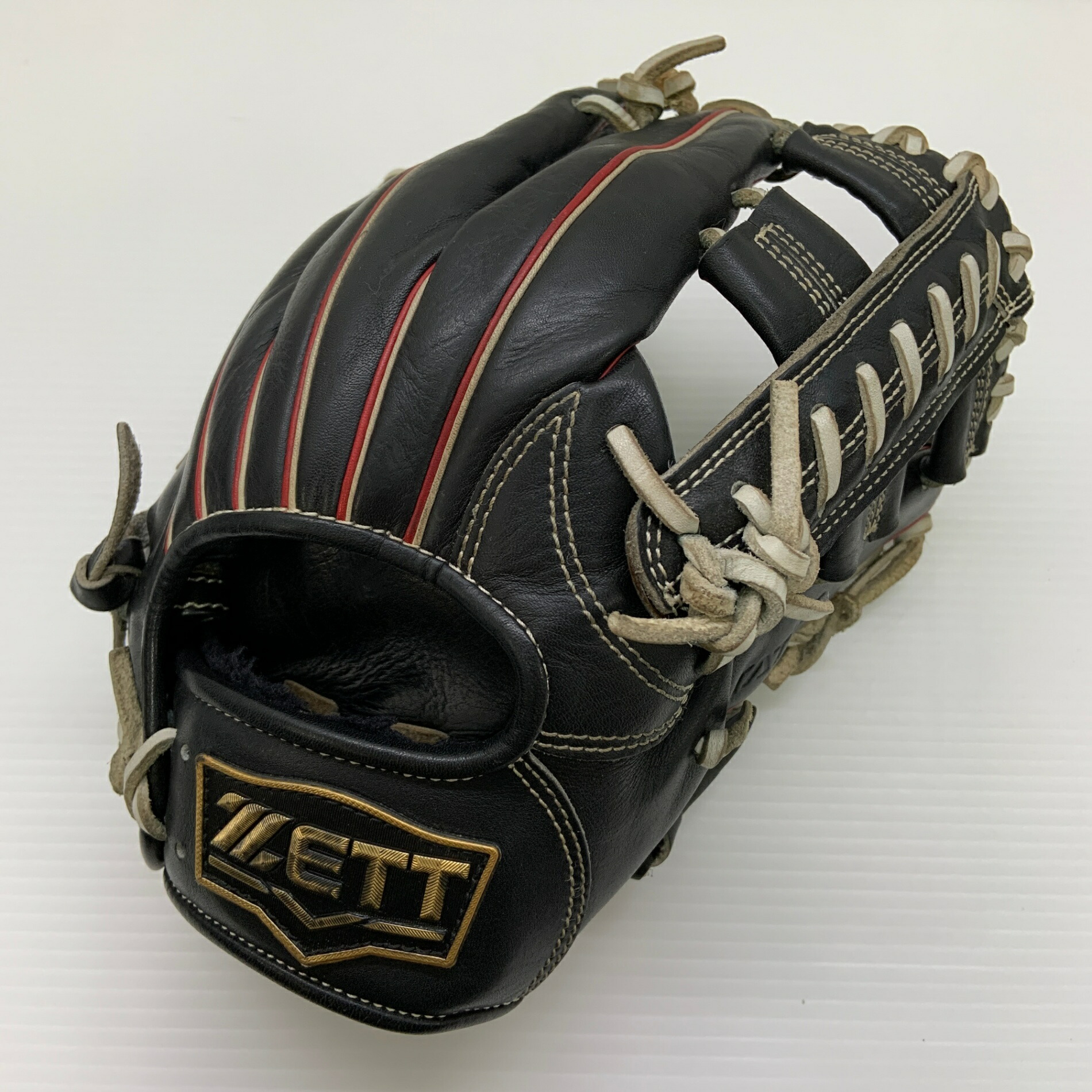 ゼット ZETT プロステイタス PROSTATUS BRGB31750 軟式 成年者 原則として 内野手手用 地球儀 グローヴ 右投げ  中古品  ベイスボール 8838