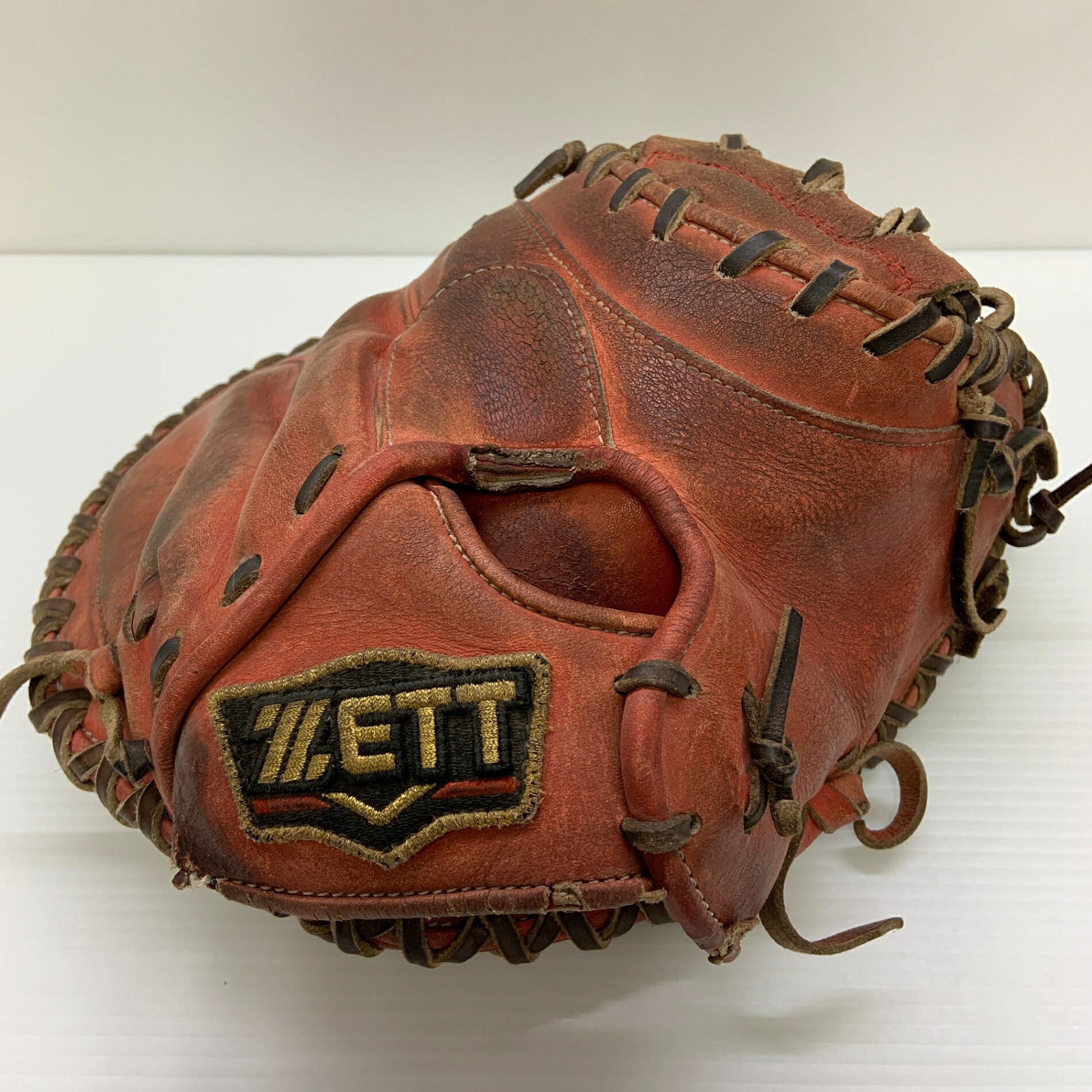 ゼット ZETT 硬式 大人 一般 キャッチャーミット 捕手 グローブ グラブ 右投げ 中古品 野球 9026|ピンチヒッター
