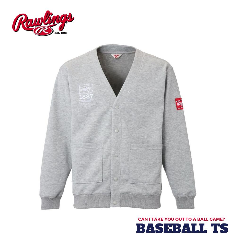 ローリングス Rawlings ブランド名 編み物ジレー メンズ 長袖 防寒 厚地の外套 トップス 薄墨色 AOS15S11 貨物輸送無料