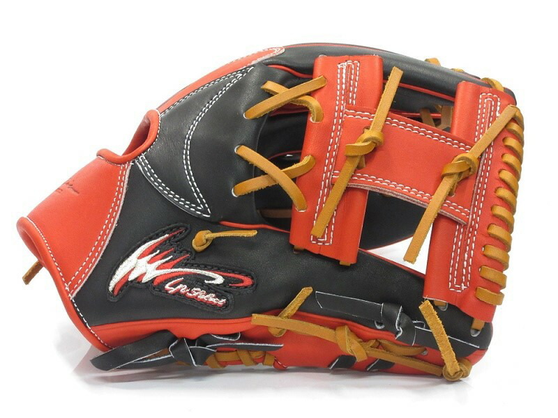 アイピーセレクト カッコいいグラブ 一般軟式 内野手用 内野手用 グローブ 型付け無料 一般軟式 Ip 702 Sr型 送料無料 ブラック レッド グローブ 軟式グラブ プロショップオーダーセレクト ベースボールｔｓ オンネーム刺繍 型付け無料 Rbコレクション 2814