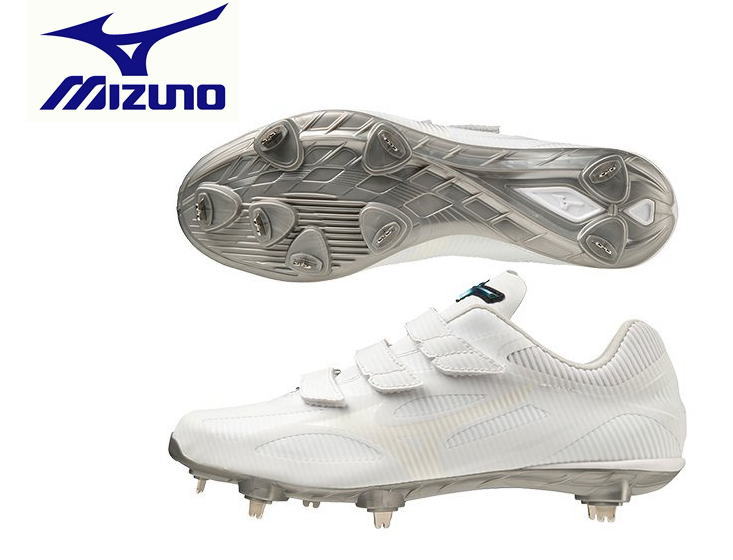 ミズノ Mizuno 野球スパイク 限定モデル 11gm 白スパイク 高校野球公認 ライトレボ Zero Blt ベルト式 樹脂底固定式金具 送料無料 人気新品