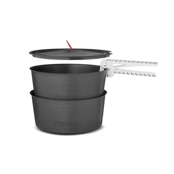 【クーポン＆エントリーでP5倍★お買い物マラソン】プリムス ライテックポットセット1.3L (P-740310) ／ クッカー コッヘル 調理器具 スタッキング グループ向け 収納袋付｜アウトドアショップベースキャンプ