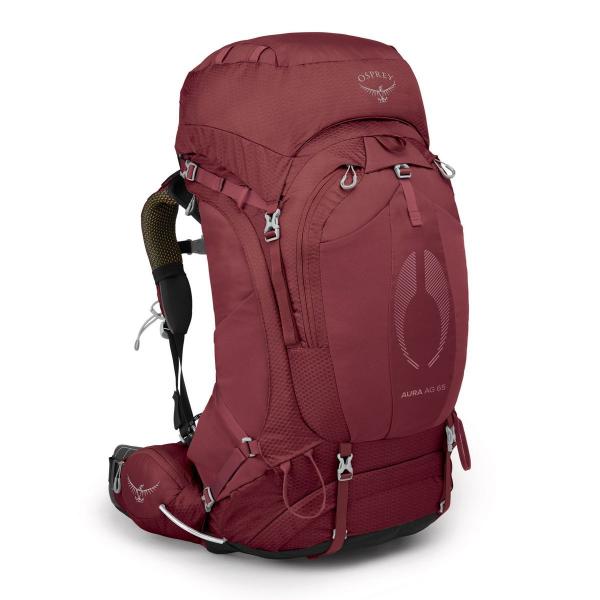オスプレー オーラ AG 65 レディース (OS50183) ／ ザック 登山 テント泊 縦走 背面メッシュ ハイドレーション対応 背面長調節 雨蓋