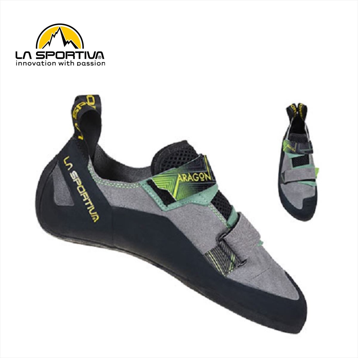 【楽天市場】【 ラ・スポルティバ アラゴン クレイ/ジャスミングリーン 】 LASPORTIVA スポルティバ クライミングシューズ
