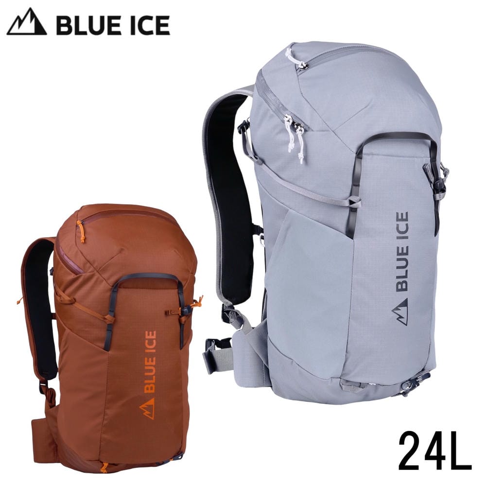 【 BLUE ICE ブルーアイス プリズマ 24L 】 無雪期の山でのあらゆるアクティビティ向けに設計 非常に汎用性の高い機能と高度なテクニカル素材を組み合わせ、優れた強度と軽量性を実現