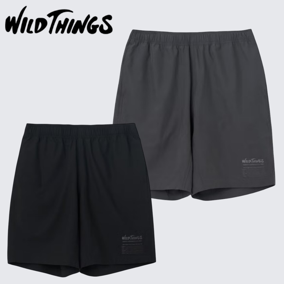 【 WILD THINGS ワイルドシングス ベースショーツ 】 シンプルなデザインにワンアクセント ストレスフリーな穿き心地のポリエステル素材