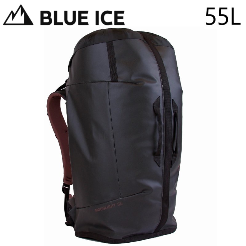【 BLUE ICE ブルーアイス ムーンライト 55L パイレーツブラック 】 トップローダー式 高強度 シンプル大容量 岩場 ジム フルオープン ロープバッグ クライミングギア クライミング用品 登山 登山用品 送料無料