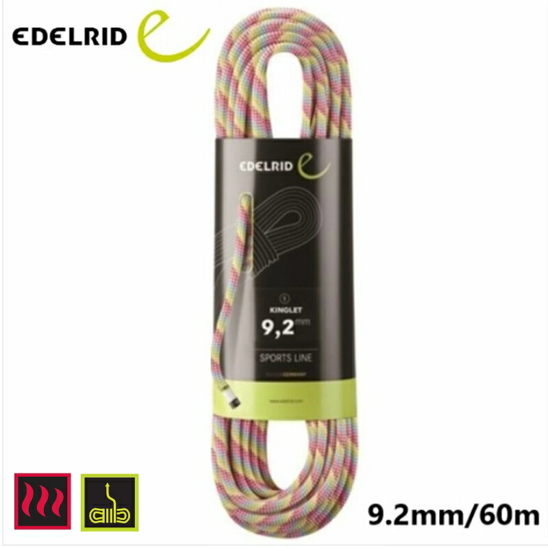 【 エーデルリッド ER71291.060　KINGLET 9.2mm 60m スノー 】 エーデルリッド ロープ ザイル クライミングギア クライミング用品 登山 登山用品 送料無料