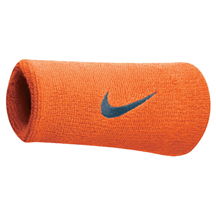 楽天市場 あす楽 ナイキ Nike リストバンド 両手組 ダブルワイド 13cm オレンジ スウッシュ グレー Bn5002 7 Nikss 野球専門店ベースマン楽天市場店