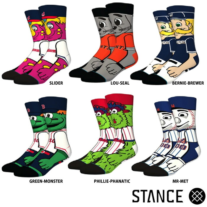 STANCEスタンス野球ソックス靴下MLB公認メジャー球団キャラM545A18
