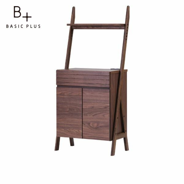 収納家具 リビング収納 ウォルナット材 ミディアムブラウン 幅65 奥行40 高さ145 ACHESCO CABINET 65 (WN-V-MBR) ISSEIKI