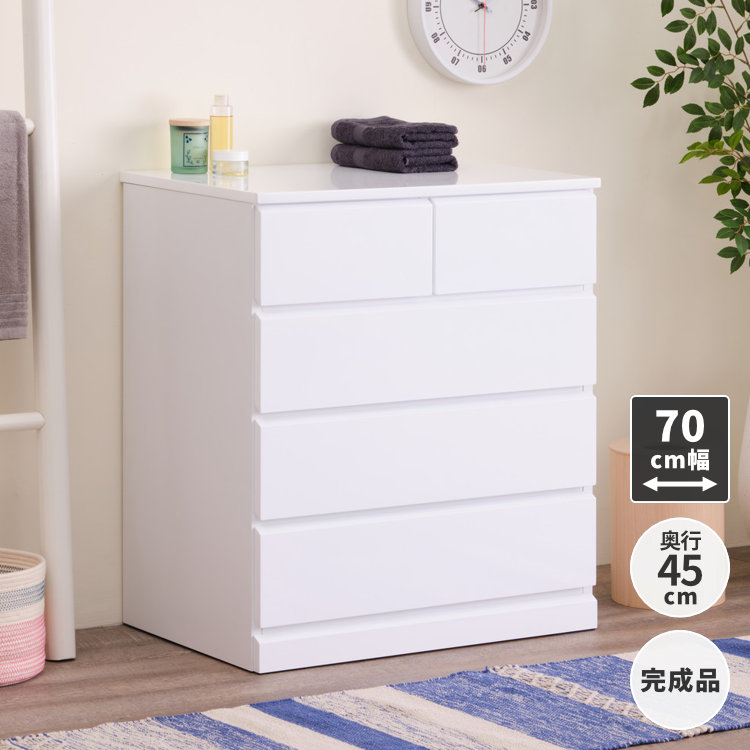 kino White Furniture 4段チェスト Milky White Chest - インテリアショップkino