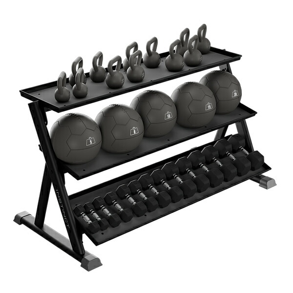 3-TIER DUMBBELL RACK  3段ダンベルラック  9NN-R8003  ノーチラス [Nautilus]【業務用】【送料・搬入組立設置費別途】 収納 ラック 家庭用ジム ジム ダンベルラック フィットネスバイク-フィットネスマシン-スポーツ・アウトドア