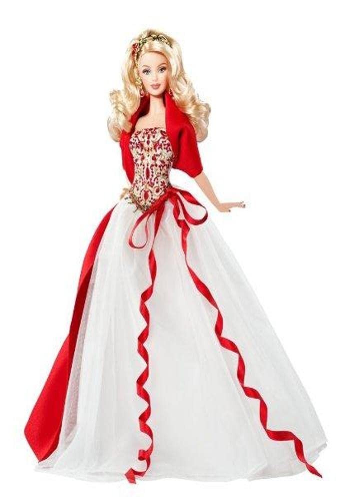 バービー 2010 ホリデー バービー ドール 人形 着せ替え人形 コレクターライン ホワイトドレス レッドラップ｜Basqueバスク 11,250円
