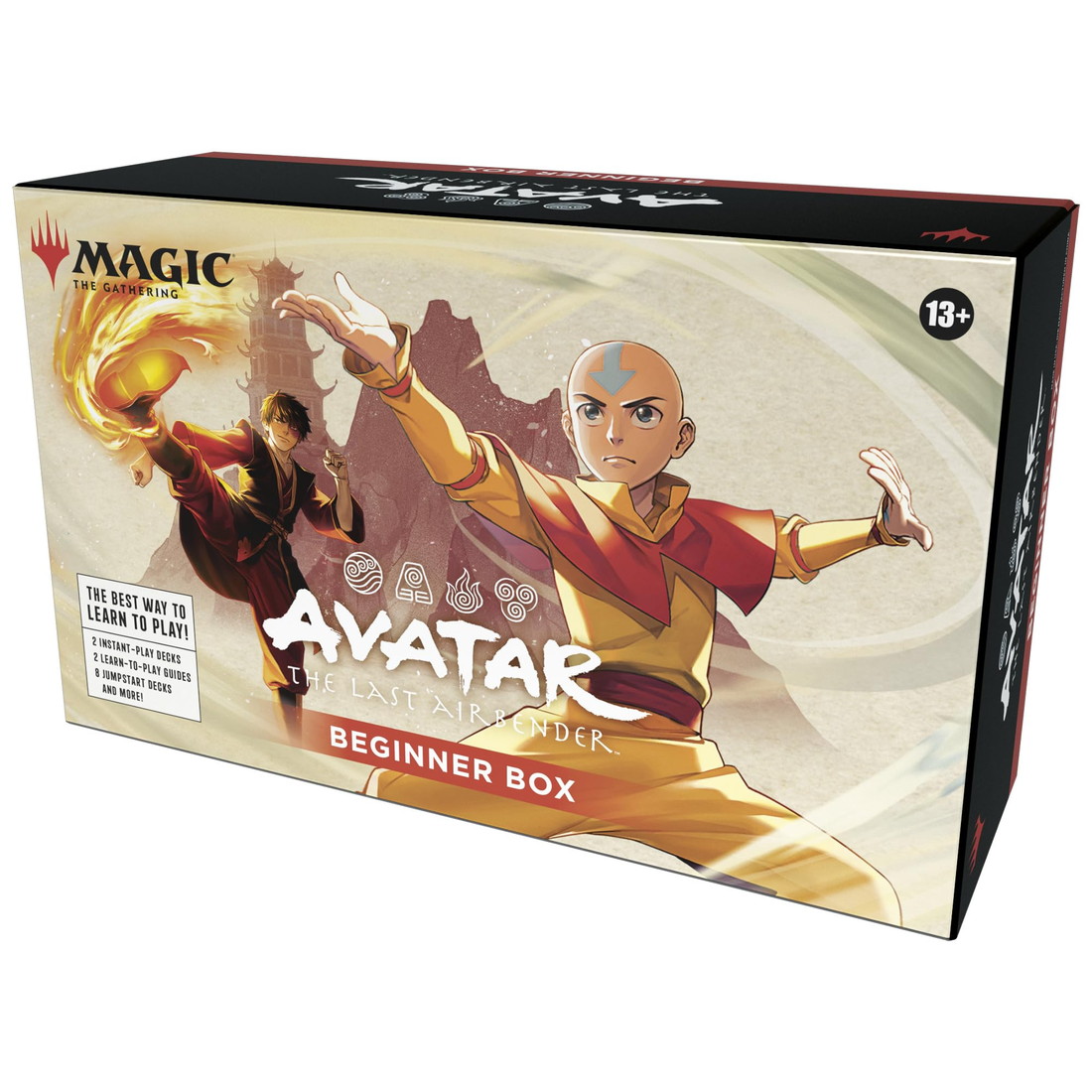 MTG英語版 アバター 伝説の少年アン ビギナー・ボックス 2人用カードゲーム (チュートリアルデッキ2つ、テーマ別ハーフデッキ8つ他収録)