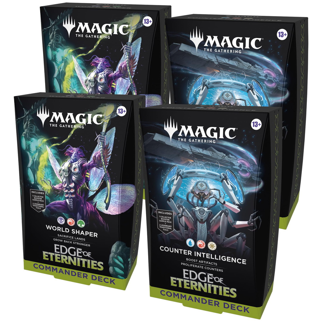 MTG英語版 エッジ・オブ・エターニティーズ 統率者デッキ バンドル 各デッキ2個入りセット (「ワールド・シェイパー」2個＋「カウンター・インテリジェンス」2個)