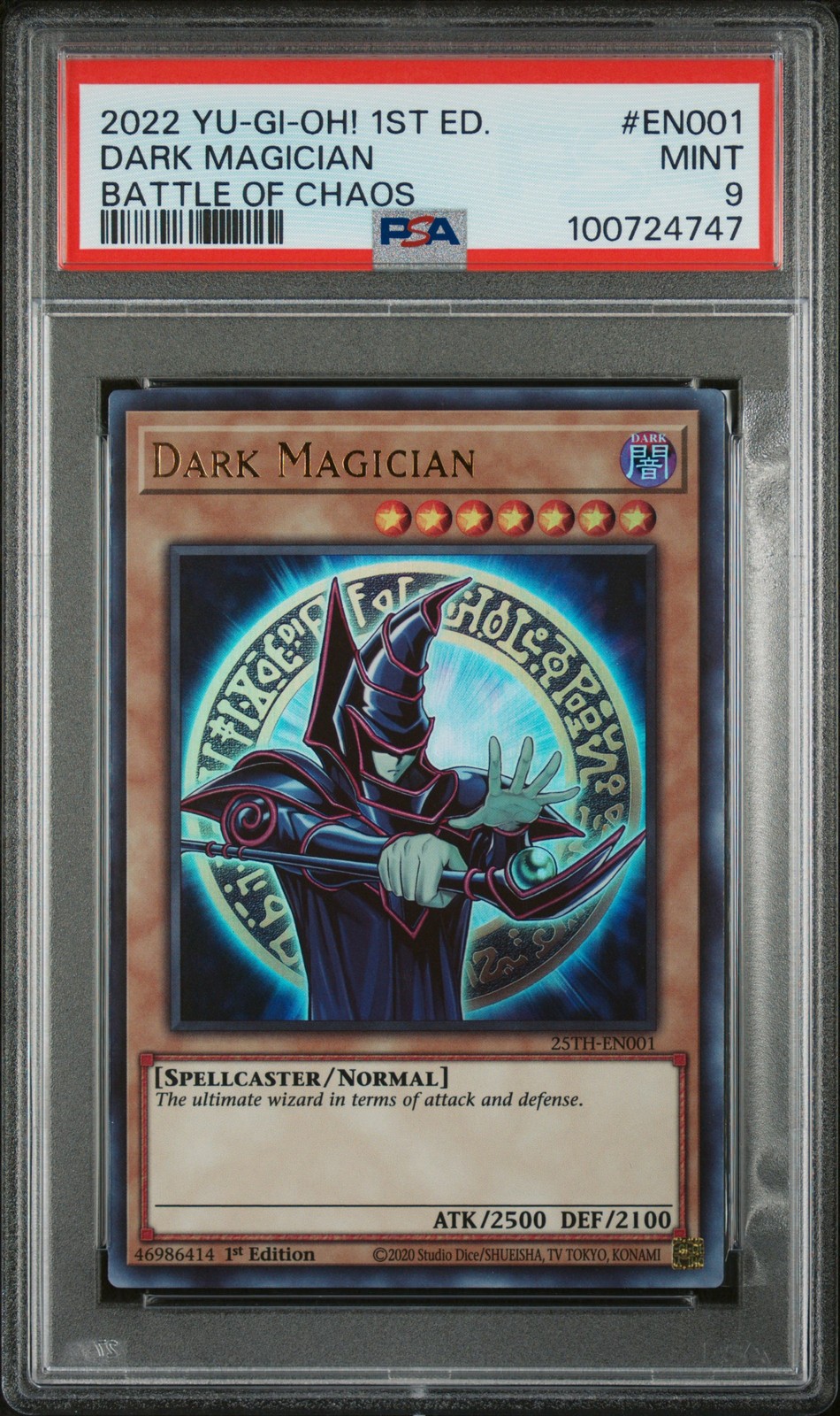 遊戯王英語版 2022 BACH-BATTLE OF CHAOS DARK MAGICIAN ブラック・マジシャン 1ST ED #EN001 PSA 9 鑑定済【中古】｜Basqueバスク 60,060円