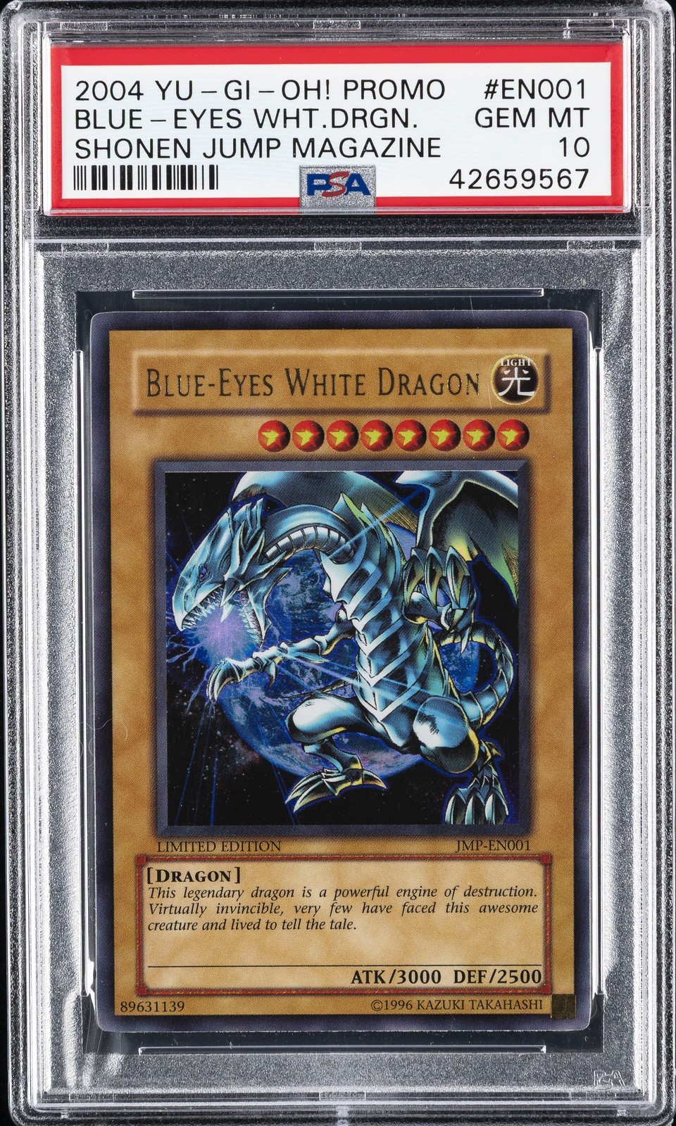 遊戯王英語版 2004 Shonen Jump Magazine Blue-Eyes White Dragon Promo #EN001 PSA 10 鑑定済【中古】｜Basqueバスク