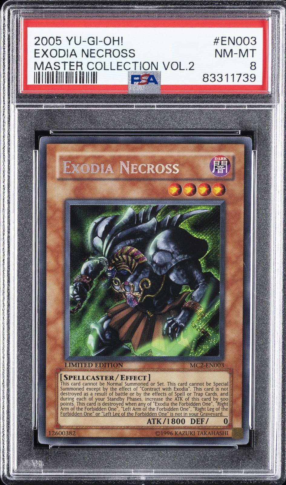 遊戯王英語版 2005 MASTER COLL VOLUME 2 EXODIA NECROSS #EN003 PSA 8 鑑定済【中古】|Basqueバスク
