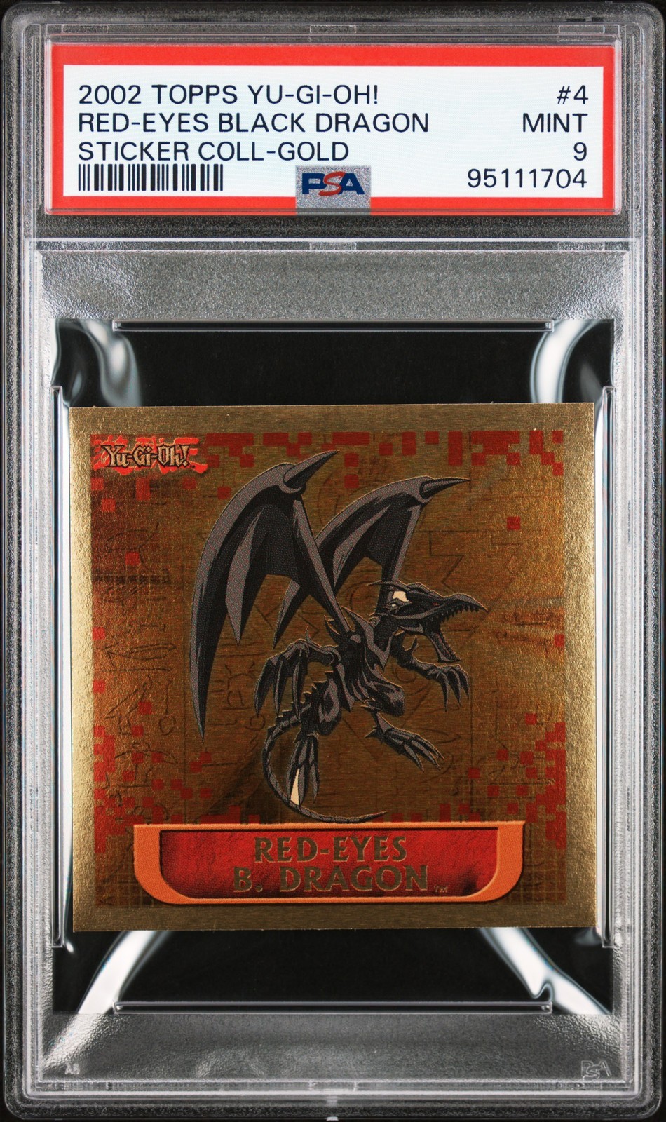 遊戯王英語版 2002 TOPPS YU-GI-OH! STICKER COLL GOLD レッドアイズ・ブラックドラゴン #4 PSA 9 鑑定済【中古】｜Basqueバスク