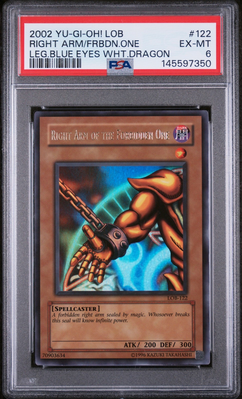遊戯王英語版 2002 YU-GI-OH! RIGHT ARM OF THE FORBIDDEN ONE #122 PSA6 鑑定済【中古】|Basqueバスク