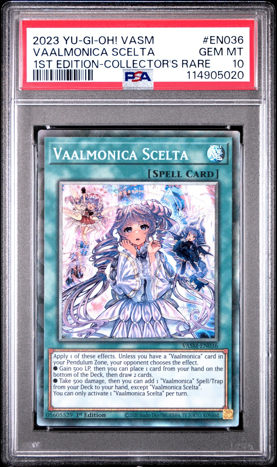 遊戯王英語版 2023 VASM-Valiant Smashers ヴァルモニカ・シェルタ Vaalmonica Scelta #EN036 PSA 10 鑑定済【中古】｜Basqueバスク