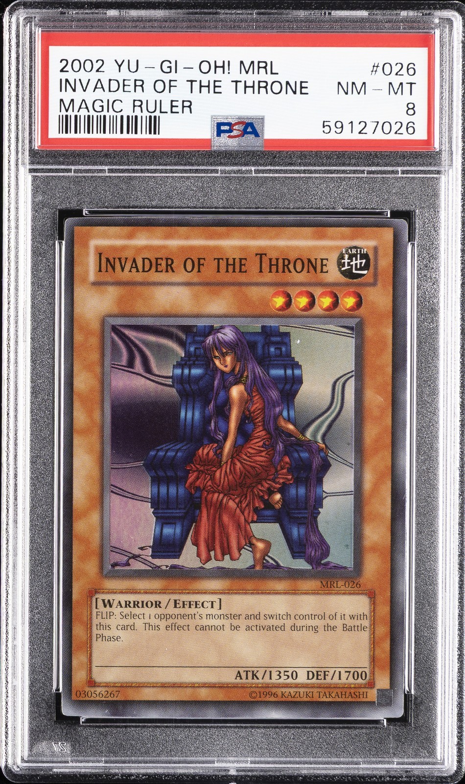 遊戯王英語版 2002 MRL-MAGIC RULER INVADER OF THE THRONE 通常 #026 PSA 8 鑑定済【中古】|Basqueバスク