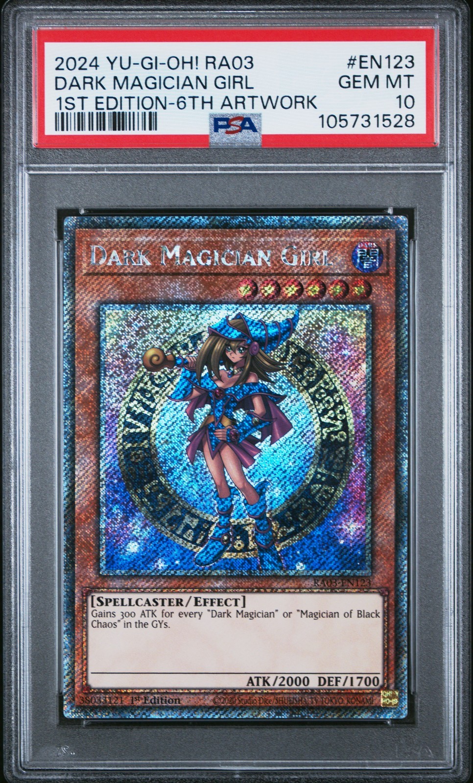 遊戯王英語版 2024 RA03-QUARTER CENTURY BONANZA DARK MAGICIAN GIRL EN123 PSA 10 鑑定済【中古】｜Basqueバスク