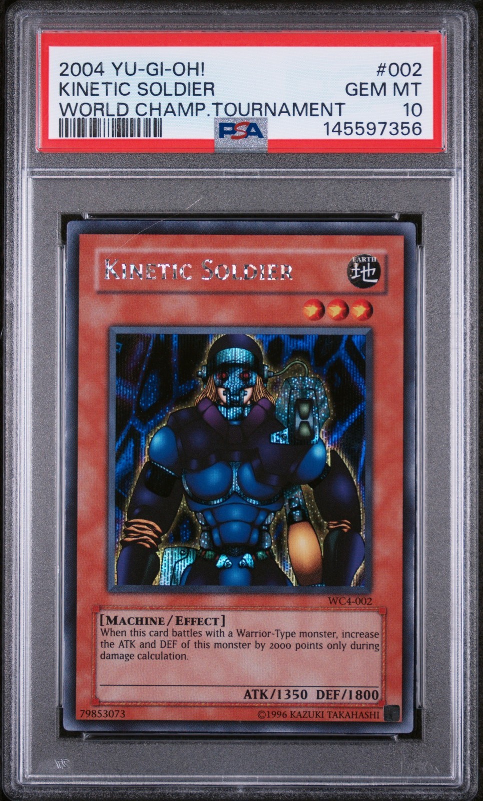 遊戯王英語版 2004 WORLD CHAMPIONSHIP TOURNAMENT KINETIC SOLDIER #002 PSA 10 鑑定済【中古】｜Basqueバスク