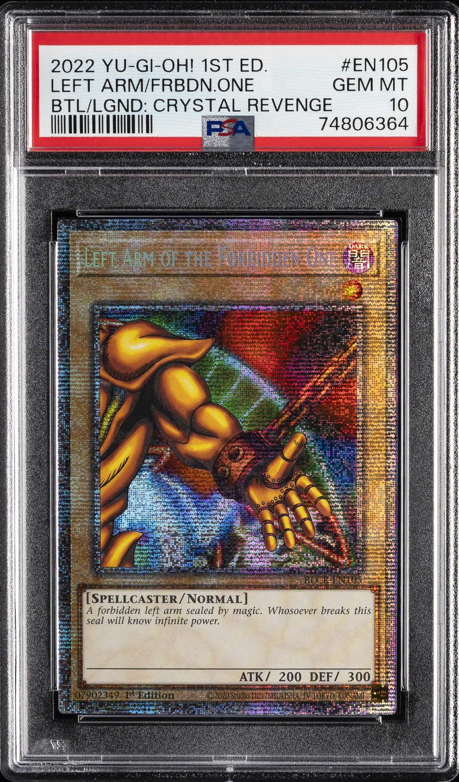 遊戯王英語版 2022 1ST ED Left Arm of the Forbidden One 封印されし者の左腕 スターライトレア #EN105 PSA 10 鑑定済【中古】｜Basqueバスク