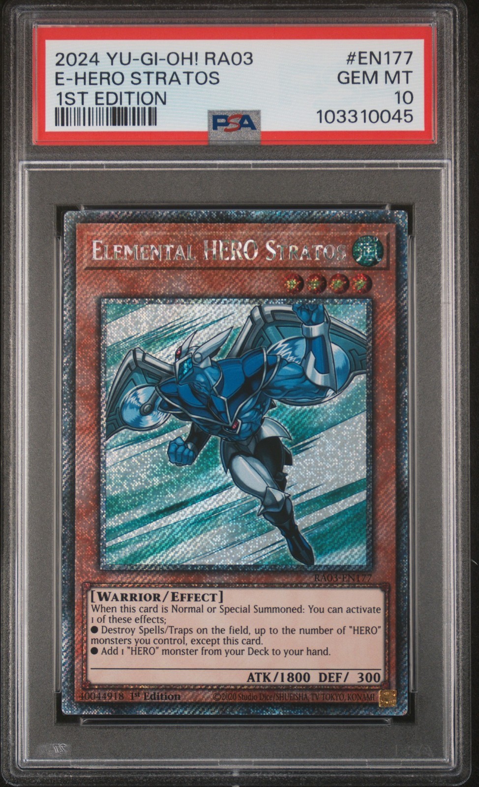 遊戯王英語版 2024 Quarter Century Bonanza Elemental Hero Stratos 1st Ed RA03 PSA10 鑑定済【中古】|Basqueバスク