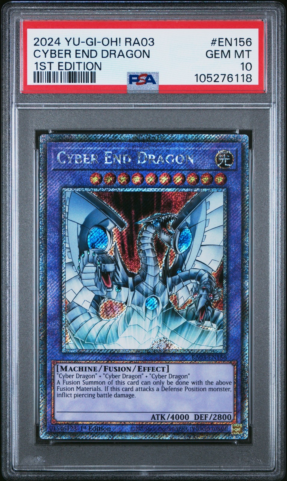 遊戯王英語版 2024 RA03-QUARTER CENTURY BONANZA CYBER END DRAGON 1ST ED PSA 10 鑑定済【中古】|Basqueバスク